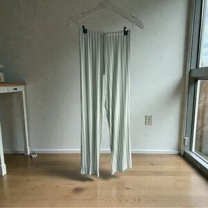 Nordstrom Mint Striped pj pants pajamas leisurewear L